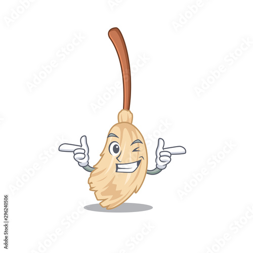 Wink broom with the in cartoon shape