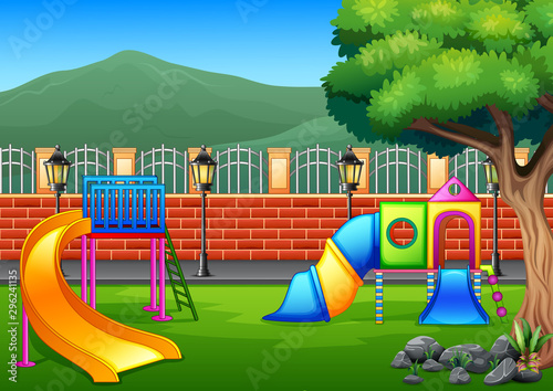 Playground in the middle of the park