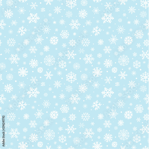 Simple snowflakes holiday seamless pattern. Vector eps10.