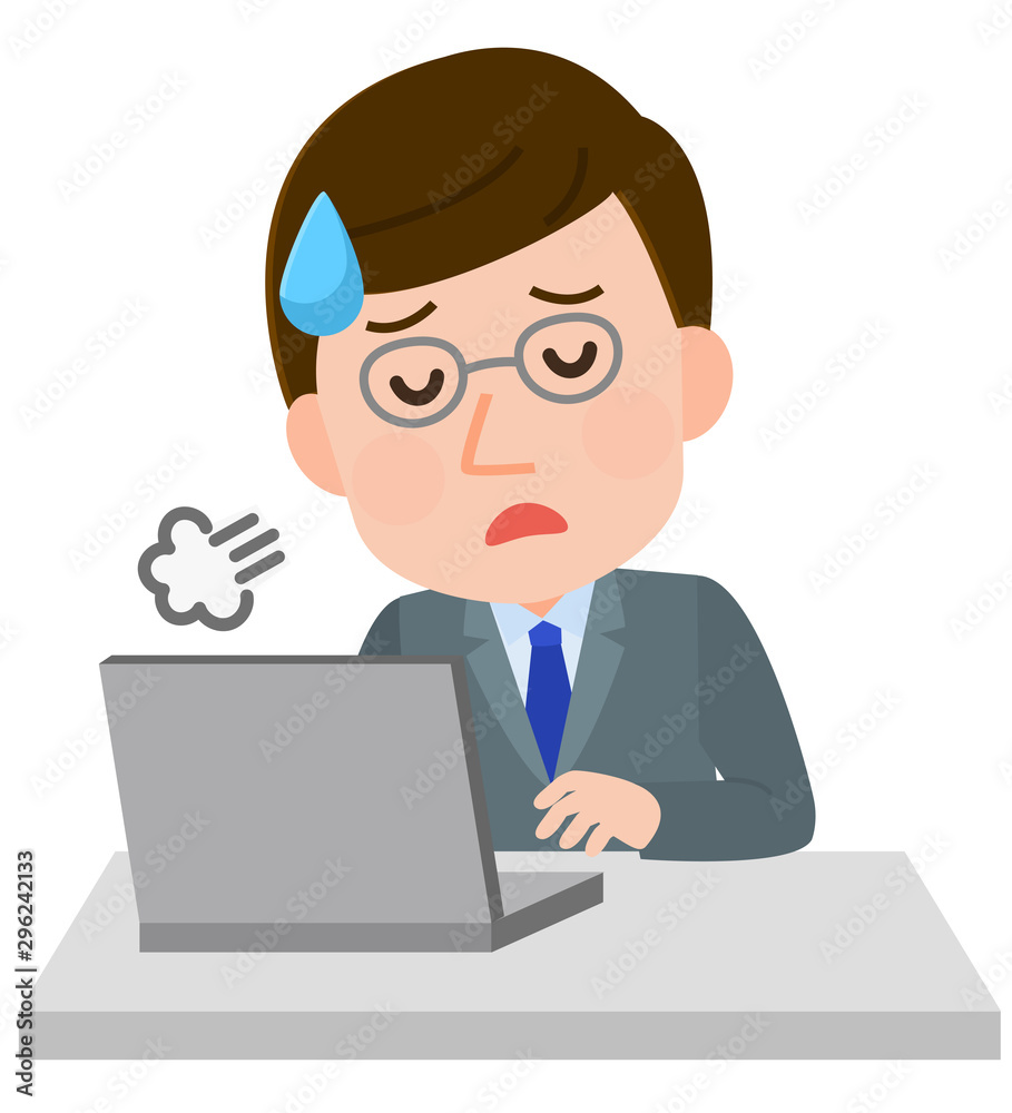 男性サラリーマン 仕事 過労 イラスト 男性サラリーマン 仕事 過労 イラスト