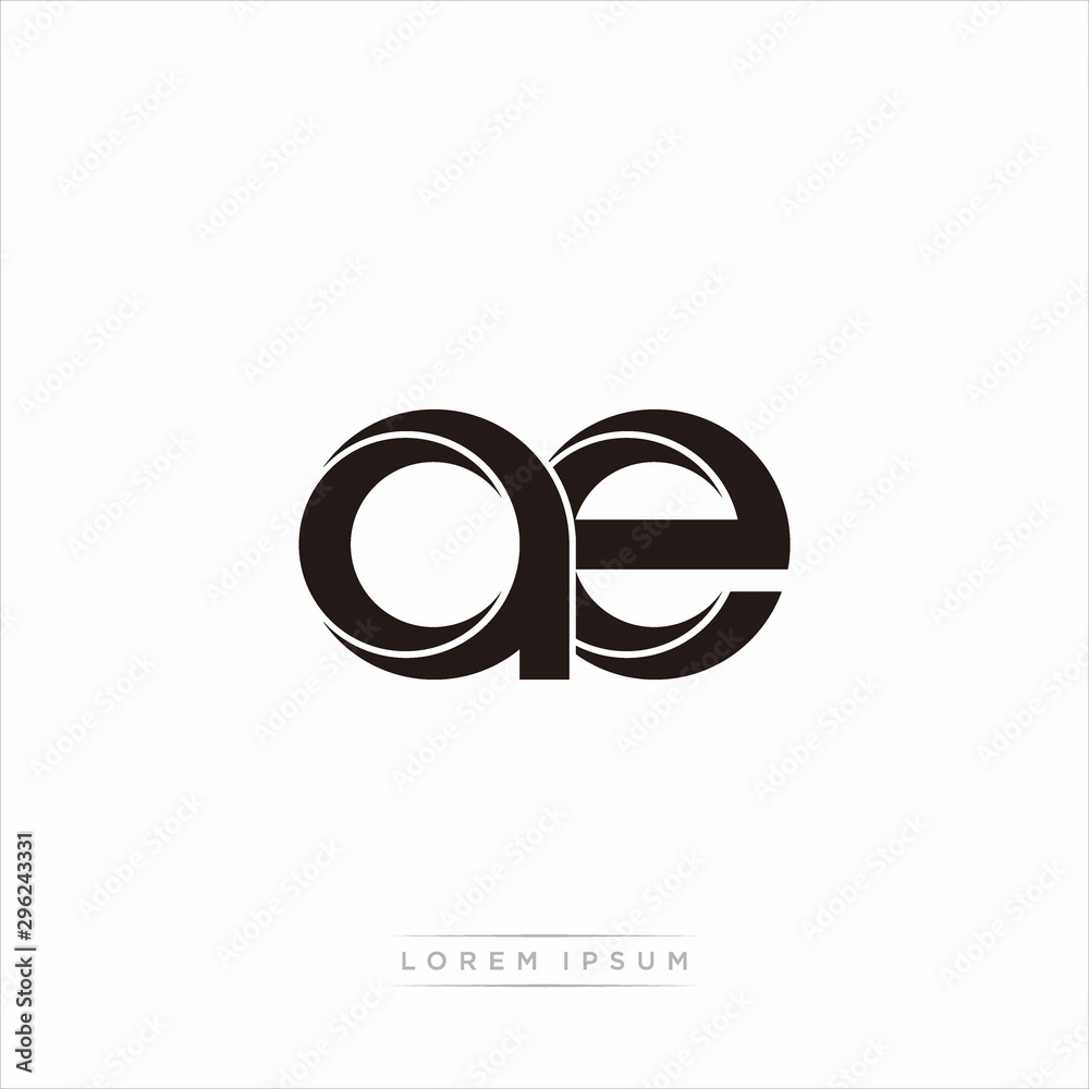 ae Initial Letter Split Lowercase Modern Monogram linked outline rounded logo ae Initial Letter Split Lowercase Modern Monogram linked outline rounded logo