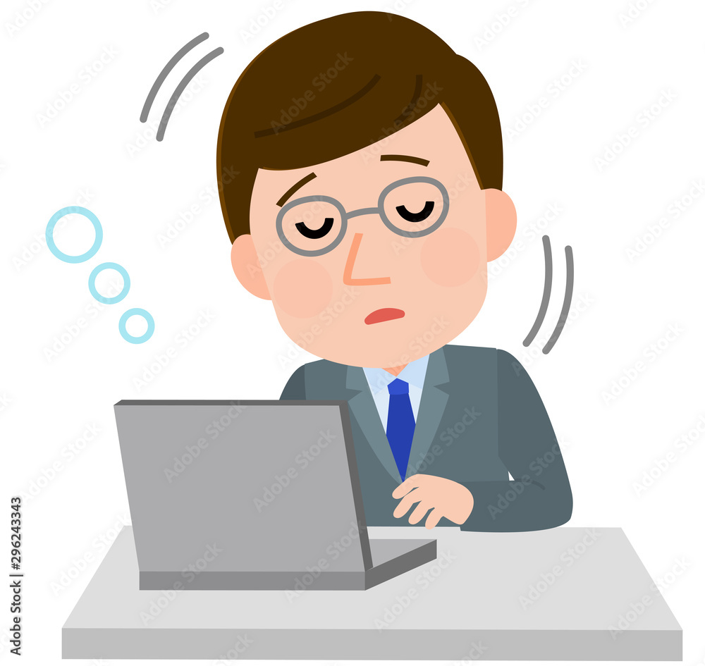 うたた寝 会社員男性 イラスト うたた寝 会社員男性 イラスト