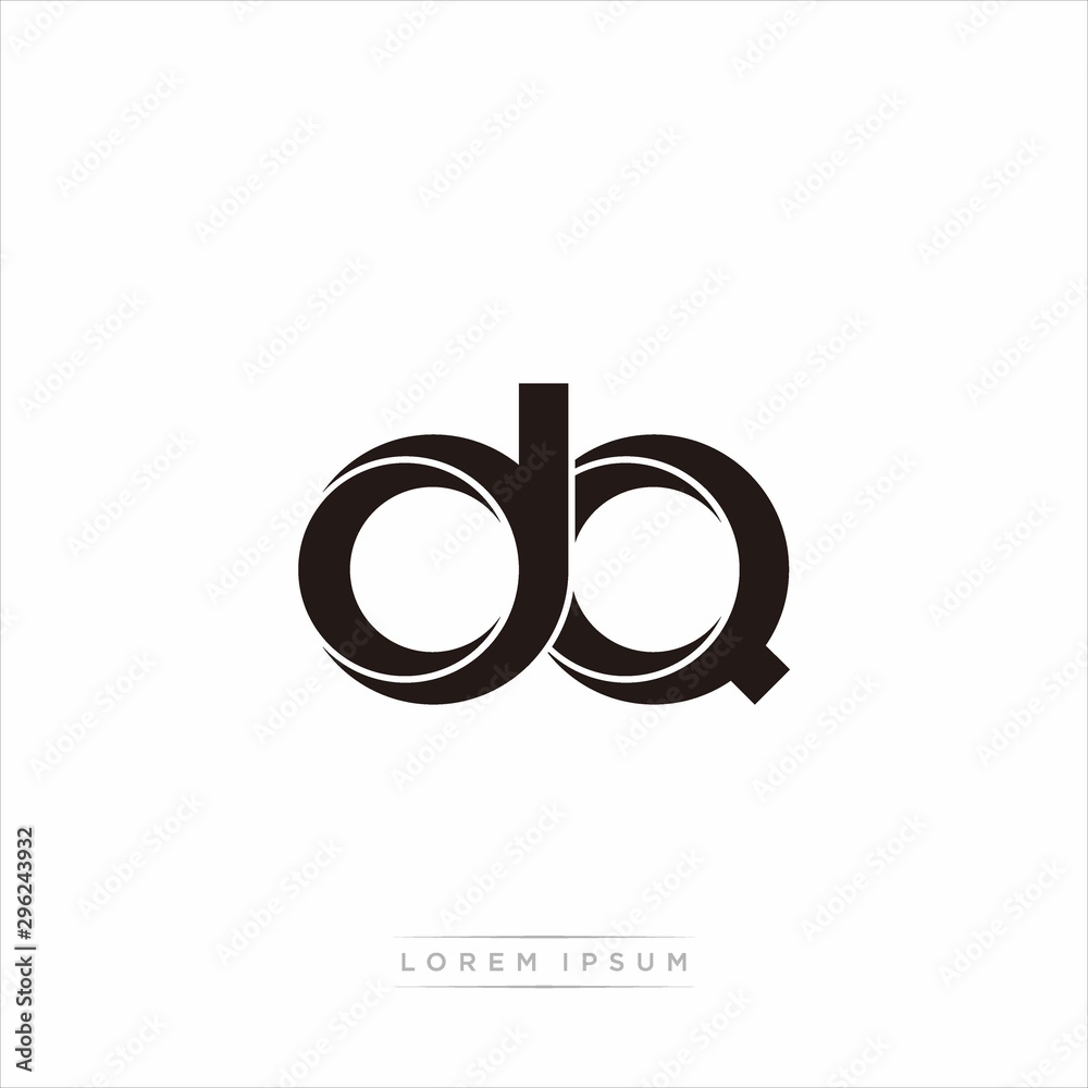 dq Initial Letter Split Lowercase Modern Monogram linked outline rounded logo dq Initial Letter Split Lowercase Modern Monogram linked outline rounded logo