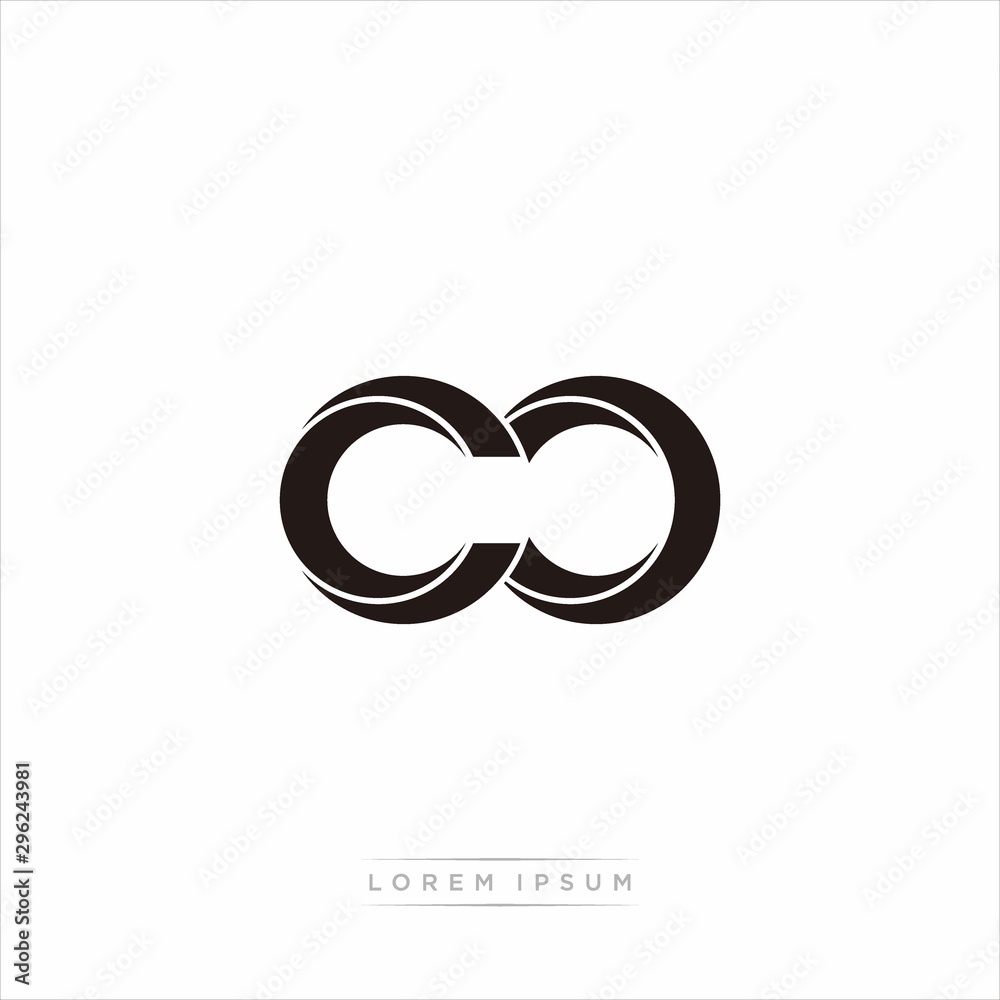 co Initial Letter Split Lowercase Modern Monogram linked outline rounded logo co Initial Letter Split Lowercase Modern Monogram linked outline rounded logo