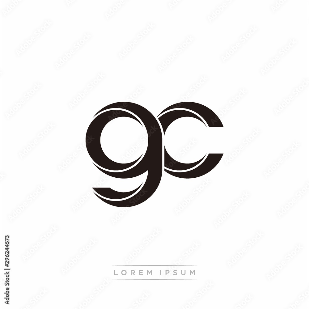 gc Initial Letter Split Lowercase Modern Monogram linked outline rounded logo gc Initial Letter Split Lowercase Modern Monogram linked outline rounded logo
