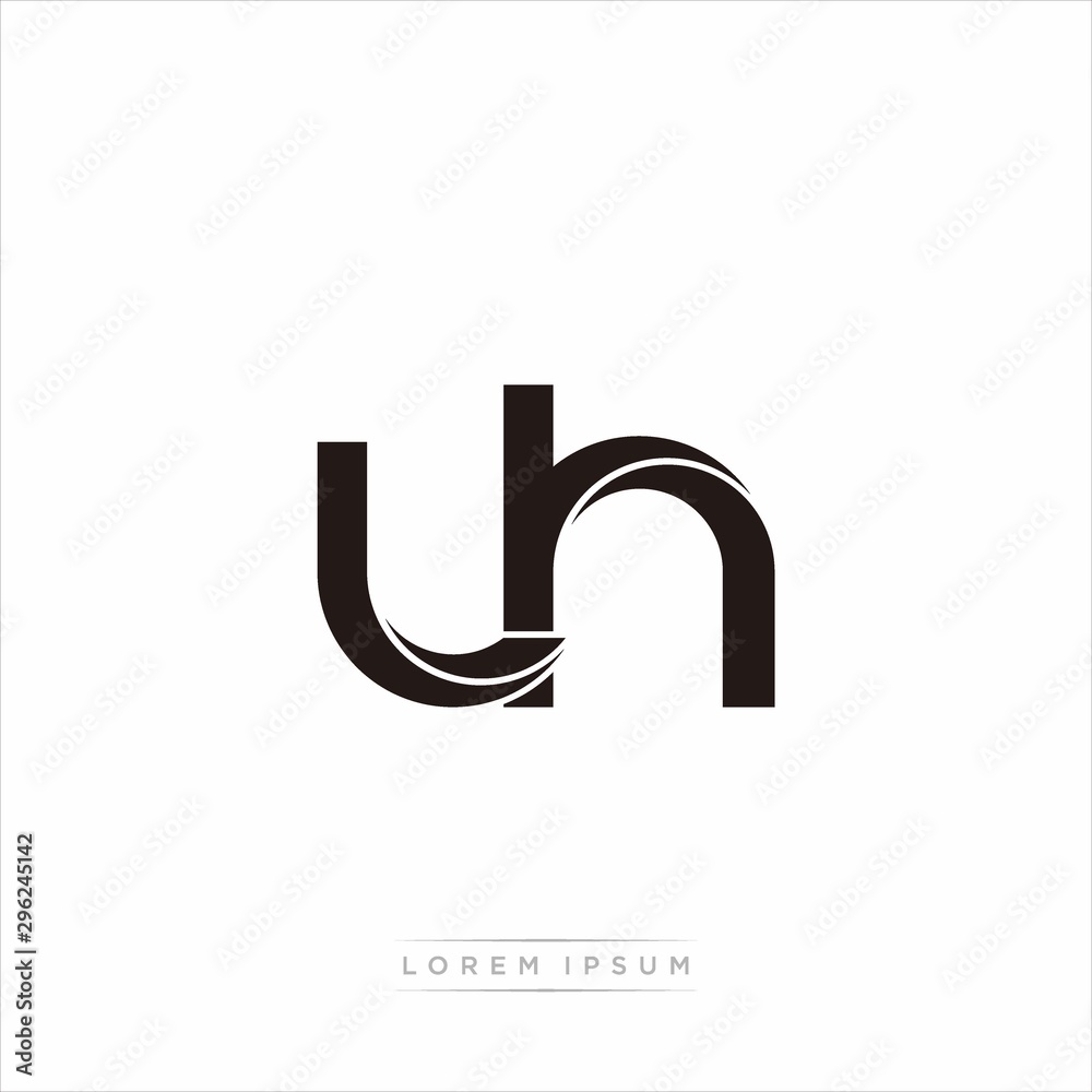 lh Initial Letter Split Lowercase Modern Monogram linked outline rounded logo lh Initial Letter Split Lowercase Modern Monogram linked outline rounded logo