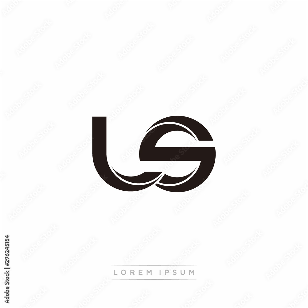 ls Initial Letter Split Lowercase Modern Monogram linked outline rounded logo ls Initial Letter Split Lowercase Modern Monogram linked outline rounded logo
