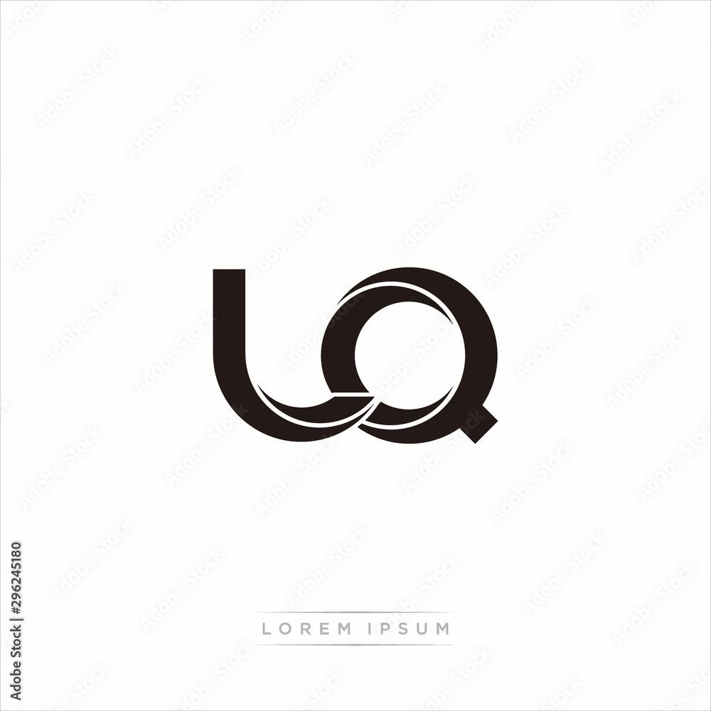 lq Initial Letter Split Lowercase Modern Monogram linked outline rounded logo lq Initial Letter Split Lowercase Modern Monogram linked outline rounded logo