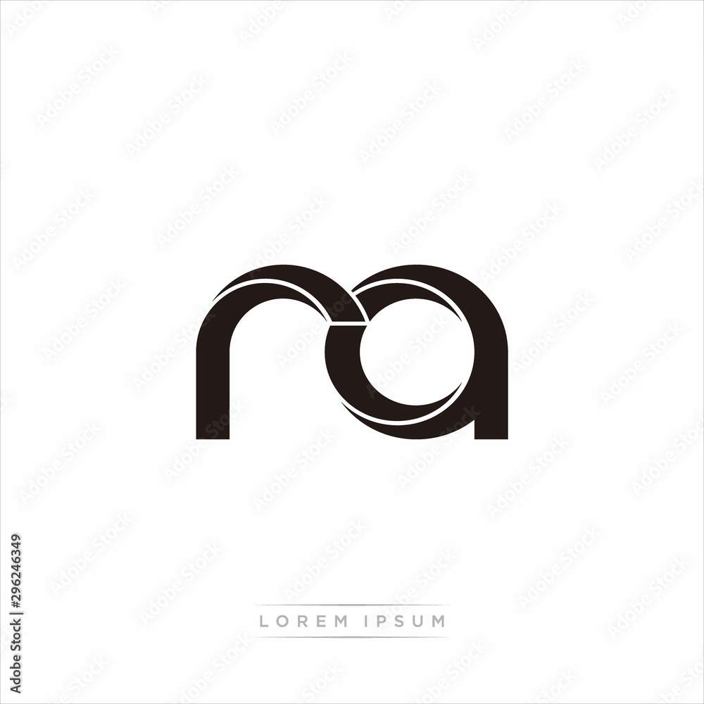 ra Initial Letter Split Lowercase Modern Monogram linked outline rounded logo ra Initial Letter Split Lowercase Modern Monogram linked outline rounded logo