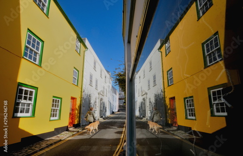 Colourful town houses in Lyme Regis, Dorset © Savo Ilic
