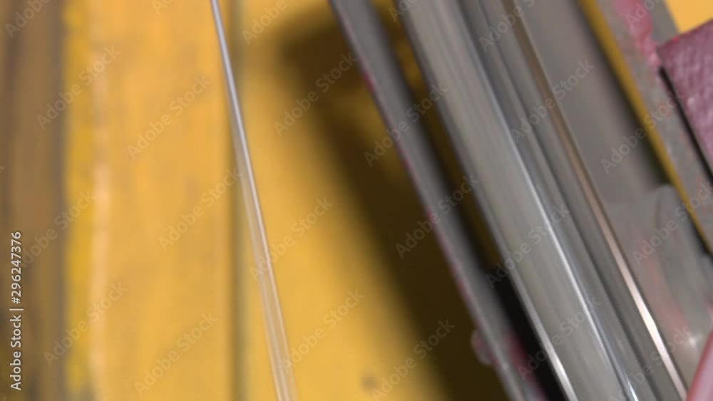 Production of wire by drawing technology. Wire production line by drawing method. In-line drawing mill with program control Production of wire by drawing technology. Wire production line by drawing method. In-line drawing mill with program control