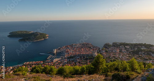 Dubrovnik old town panoramic image in southern Croatia