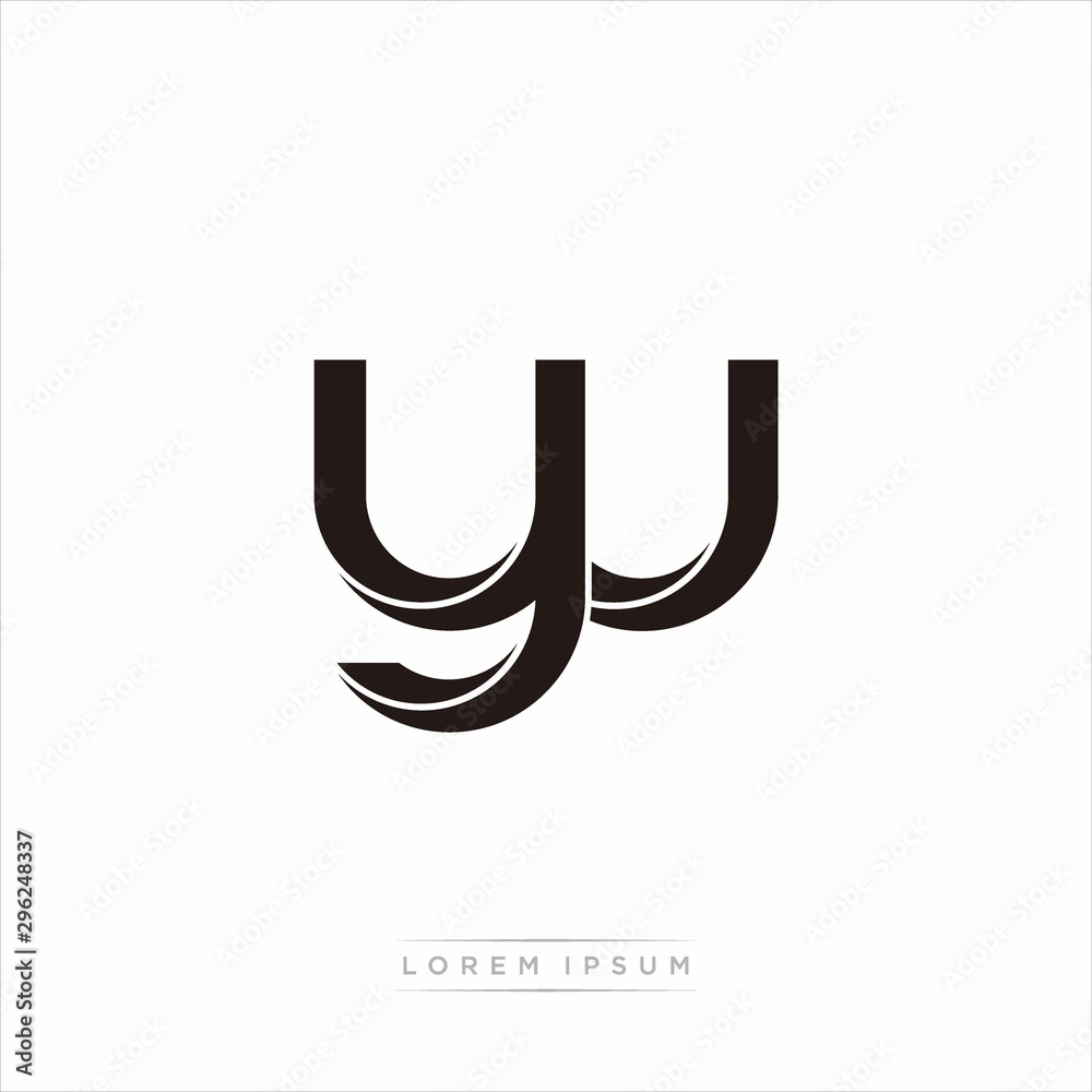 yj Initial Letter Split Lowercase Modern Monogram linked outline rounded logo yj Initial Letter Split Lowercase Modern Monogram linked outline rounded logo
