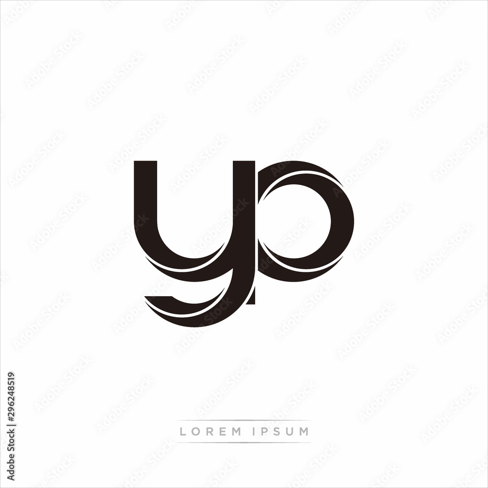 yp Initial Letter Split Lowercase Modern Monogram linked outline rounded logo yp Initial Letter Split Lowercase Modern Monogram linked outline rounded logo