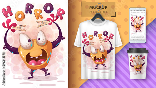 Halloween monster poster and merchandising