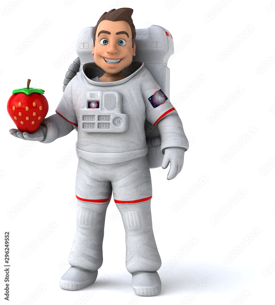 Fun astronaut - 3D Illustration