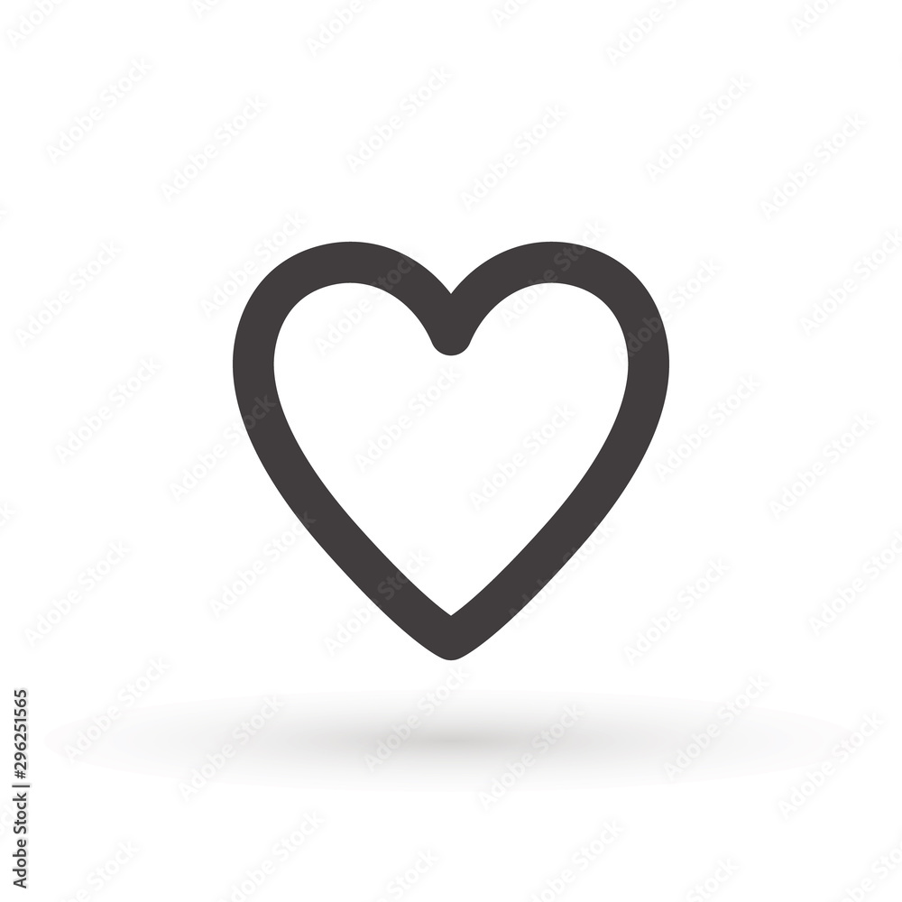 heart icon, concept of love, linear icon thin grey line. Heart shape vector, gray icon.Outline love symbol graphic design. heart icon, concept of love, linear icon thin grey line. Heart shape vector, gray icon.Outline love symbol graphic design.