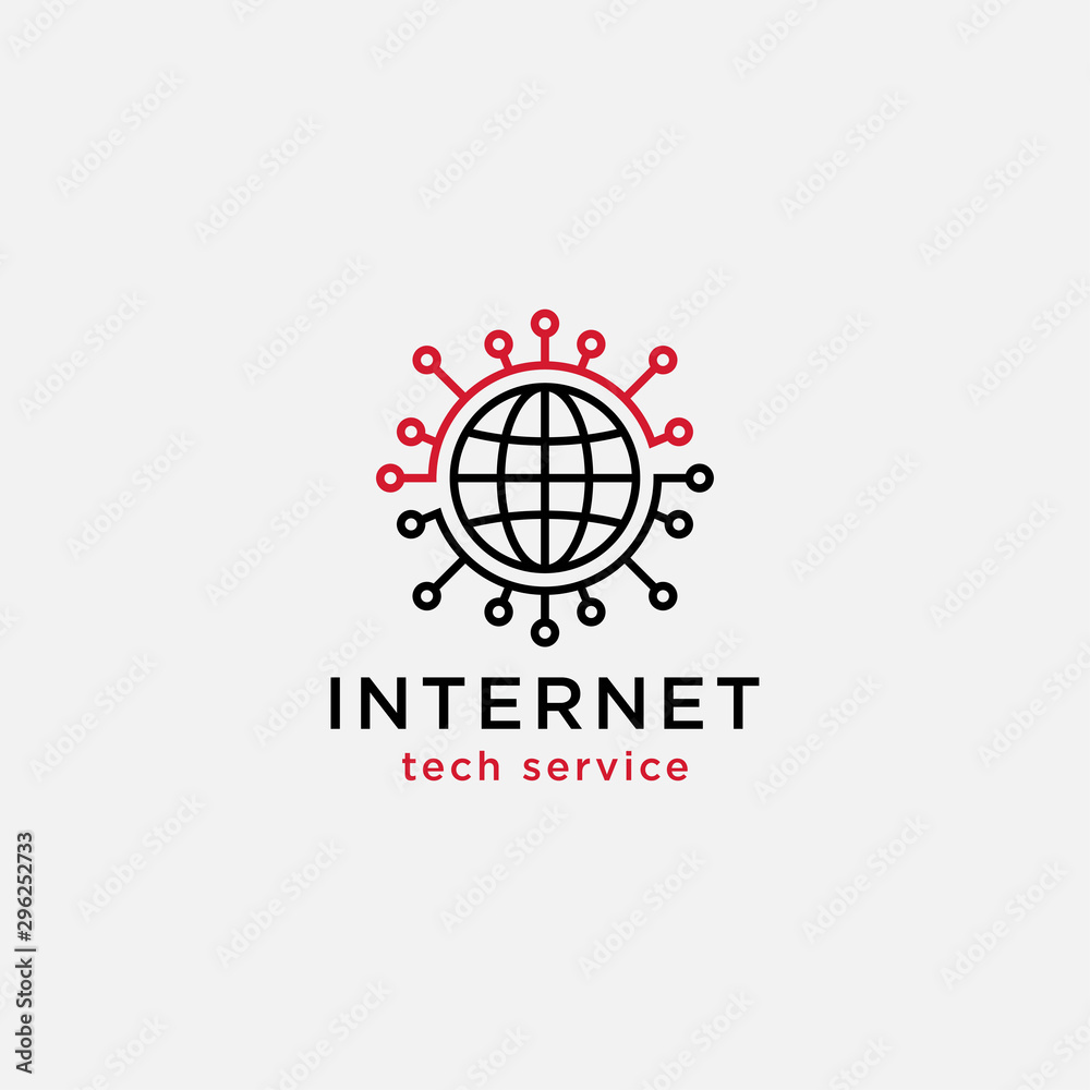 globe tech logo template icon vector globe tech logo template icon vector