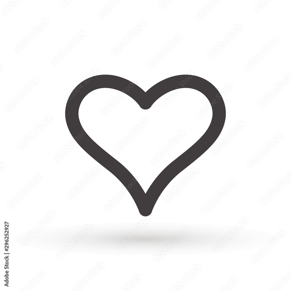 heart icon, concept of love, linear icon thin grey line. Heart shape vector, gray icon.Outline love symbol graphic design. heart icon, concept of love, linear icon thin grey line. Heart shape vector, gray icon.Outline love symbol graphic design.