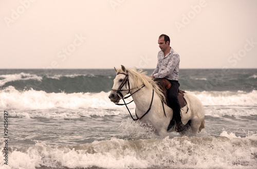 riding man and horse