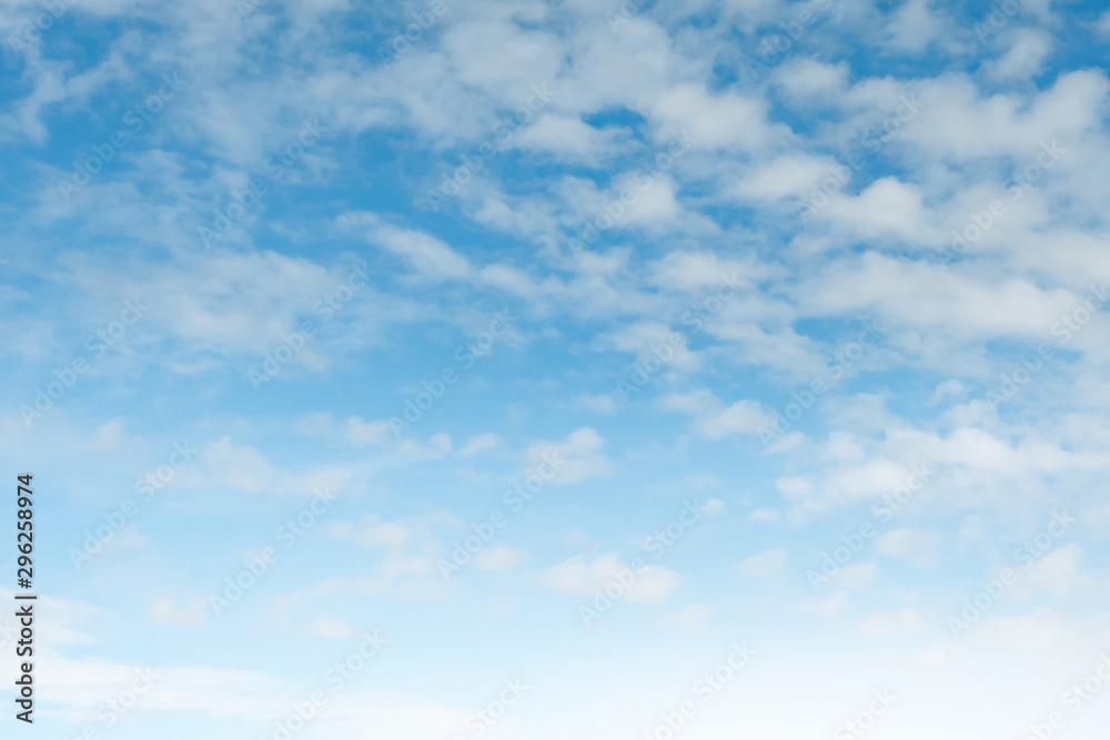 white cloud on blue sky in morning light background