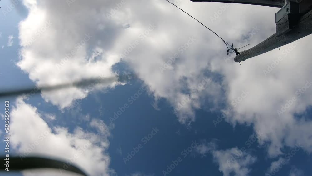 TIME LAPSE - Looking up at the clouds in the sky. TIME LAPSE - Looking up at the clouds in the sky.