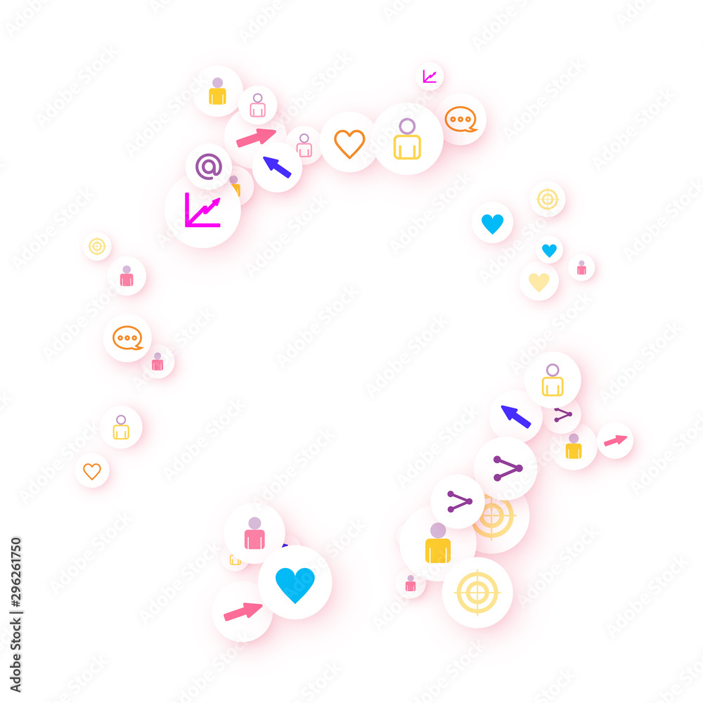 Social media marketing, Communication concept.