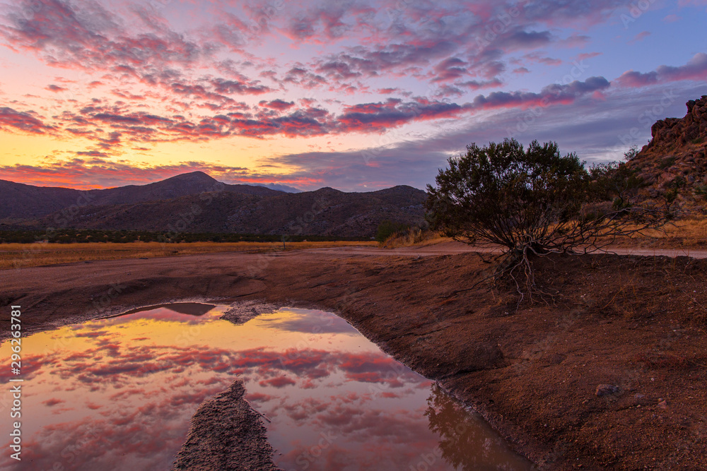 Reflection Sunset In The Anza-Borrego Desert