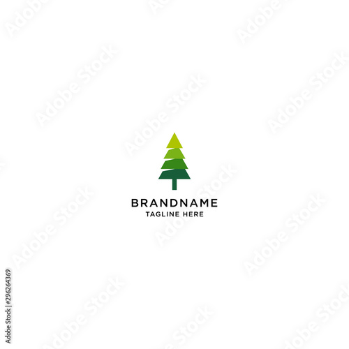 Pine Tree Logo Icon Design Template Vector Illustration