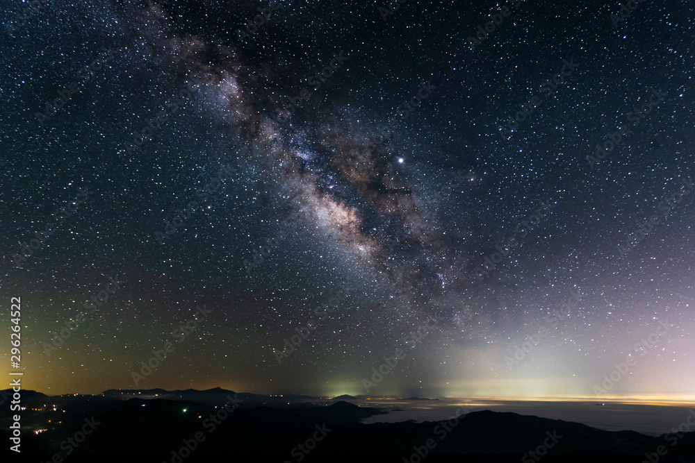 Milky Way Over a Layer Of Clouds