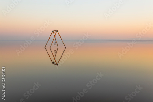 Swing Set in water at the Salton Sea