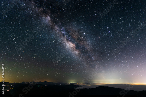 Milky Way Over a Layer Of Clouds
