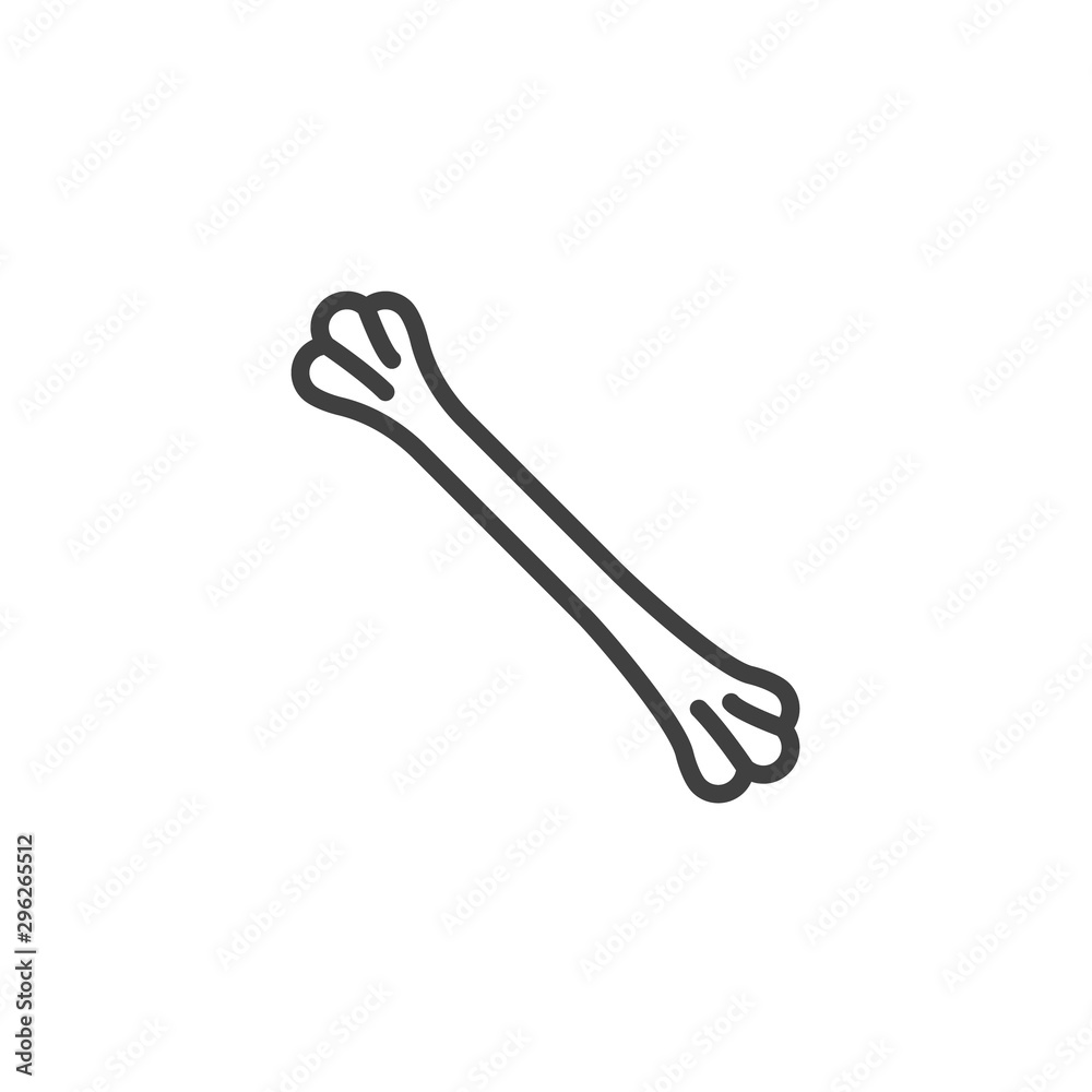 Human bone line icon. linear style sign for mobile concept and web design. Bone outline vector icon. Symbol, logo illustration. Vector graphics Human bone line icon. linear style sign for mobile concept and web design. Bone outline vector icon. Symbol, logo illustration. Vector graphics