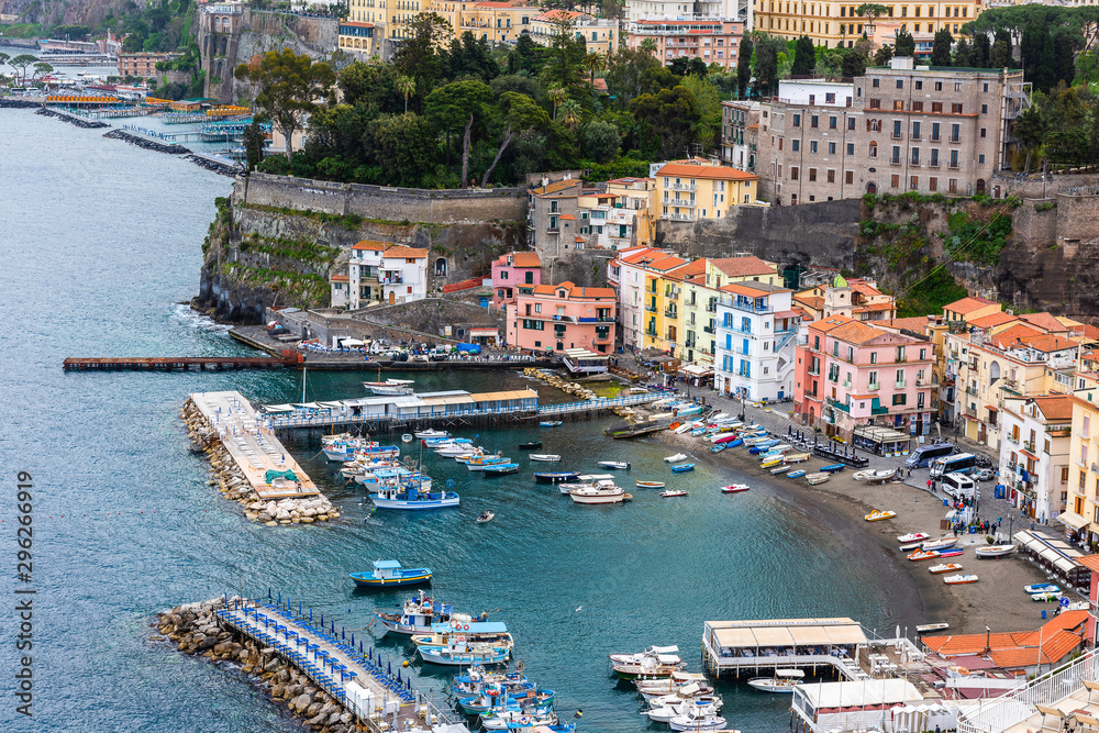 The beautiful Italian town of Sorrento situated in the bay of Naples