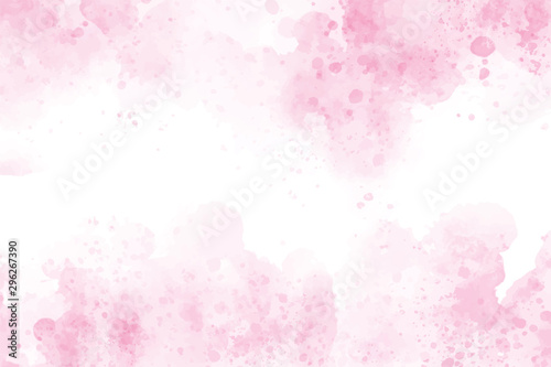 pink watercolor wash splash background