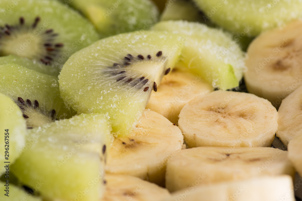 frozen slices of kiwi and banana for homemade ice cream frozen slices of kiwi and banana for homemade ice cream