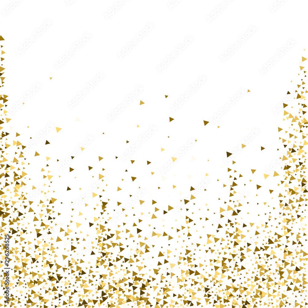 Gold triangles luxury sparkling confetti. Scattere Gold triangles luxury sparkling confetti. Scattere