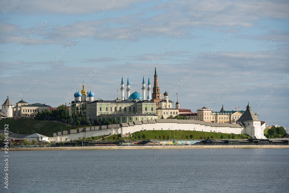 beautiful view of the Kazan Kremlin from the Kazanka river, Republic of Tatarstan, Russia