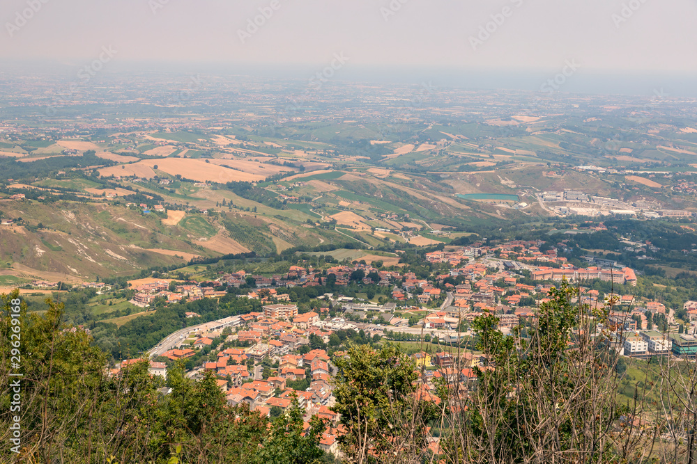 Landscaping view from San Marino Castle to surrounding areas