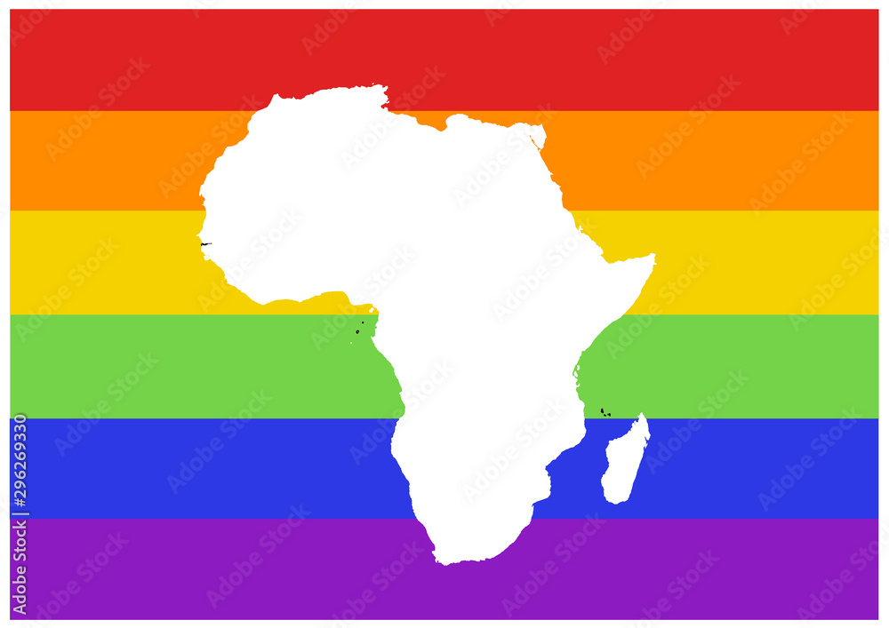 Obraz premium LGBT Africa map Freedom gender wallpaper global 