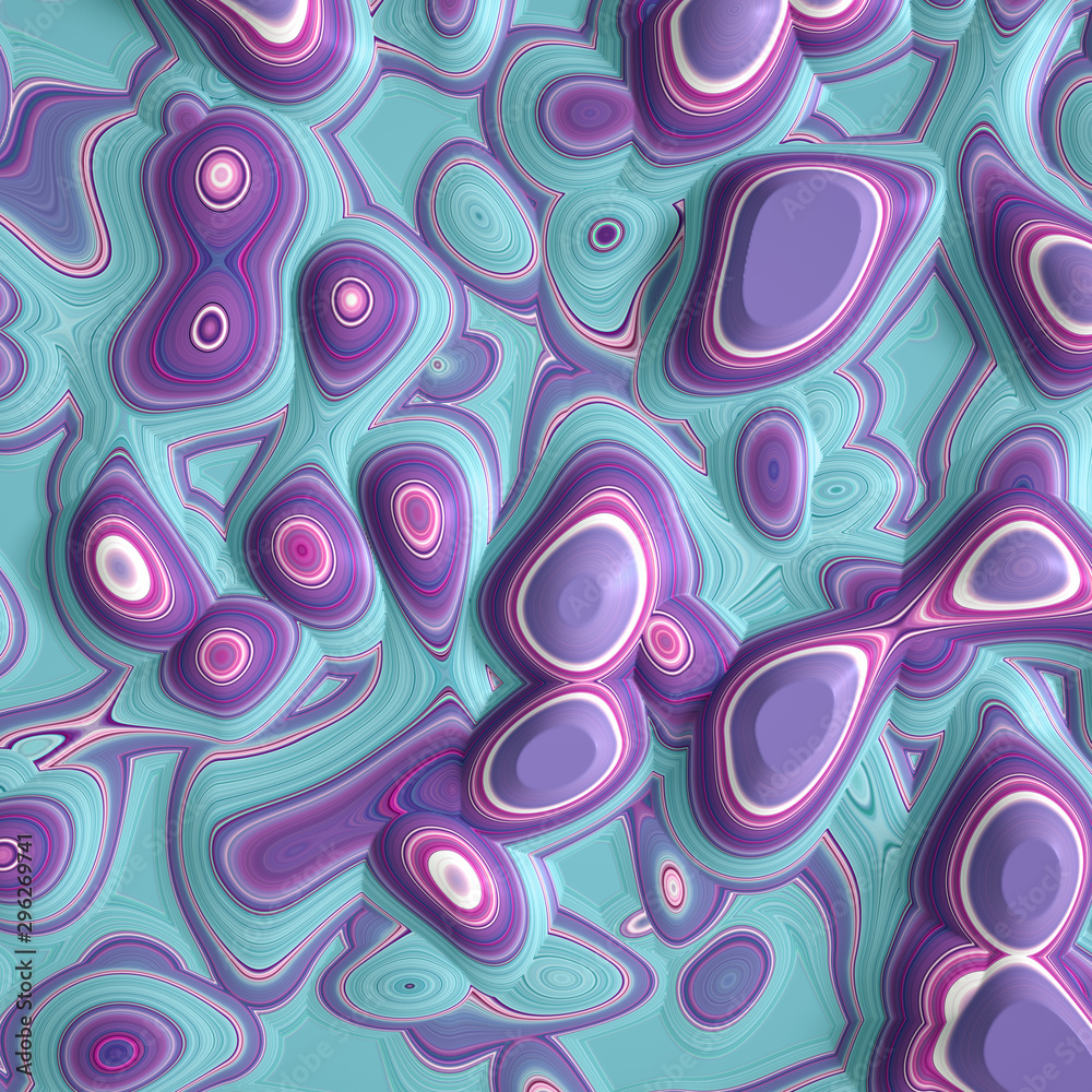Fototapeta premium Soft, nice abstract background in bright colors. 3d illustration, 3d rendering.