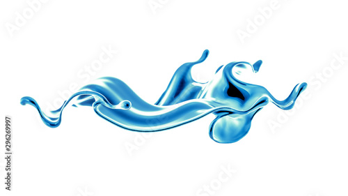 Wallpaper Mural Splash fluid. 3d illustration, 3d rendering. Torontodigital.ca