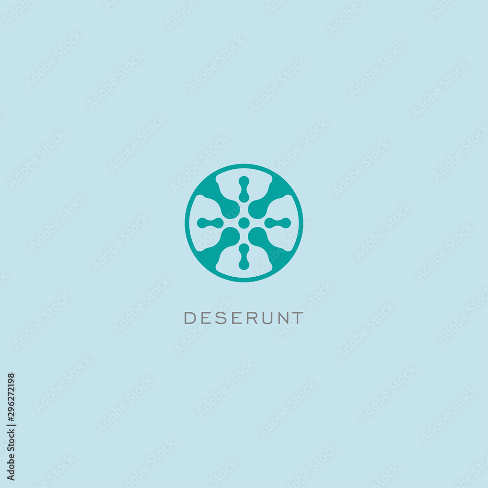 Abstract color dot logo design. Energy atom tech icon vector Abstract color dot logo design. Energy atom tech icon vector