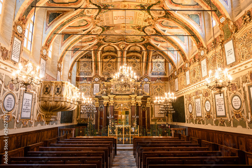 Indoor view of the synagogue of Casale Monferrato, Piedmont