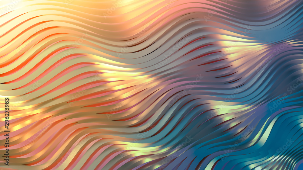 Golden wave background. 3d illustration, 3d rendering. Golden wave background. 3d illustration, 3d rendering.