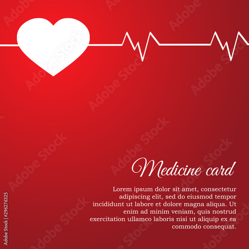 Medicine card concept. Modern vector healthcare illustration for design and web.