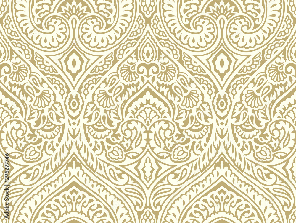 Seamless vintage damask wallpaper design