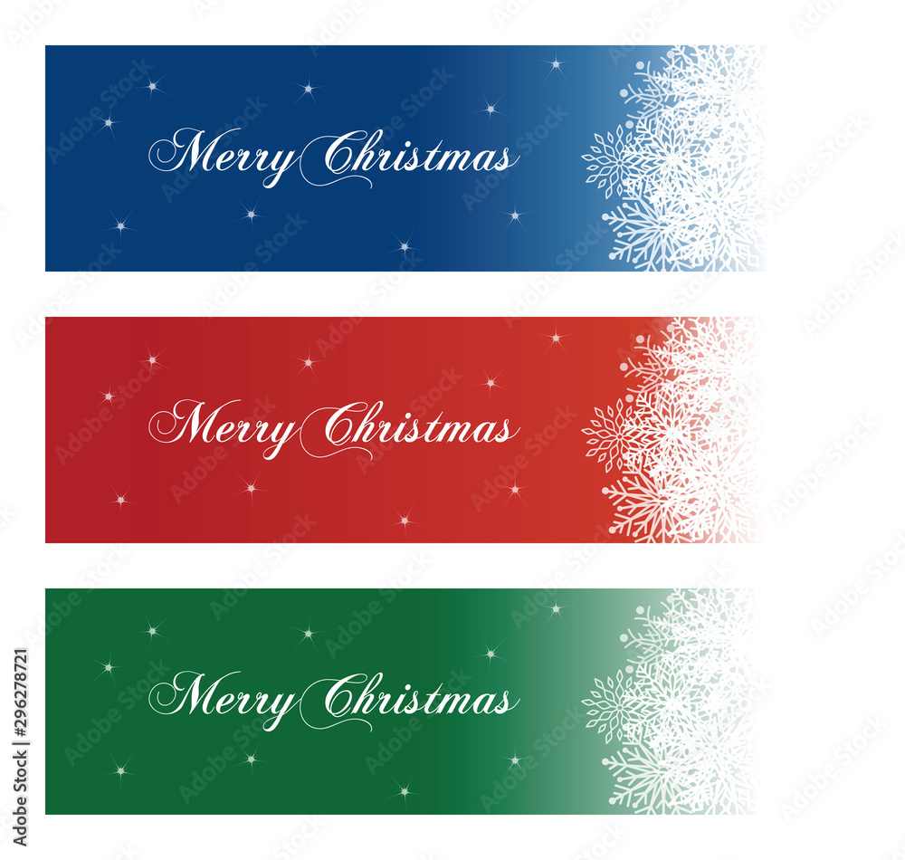 クリスマスバナーデザイン 雪の結晶の背景イラスト Stock Vector Adobe Stock
