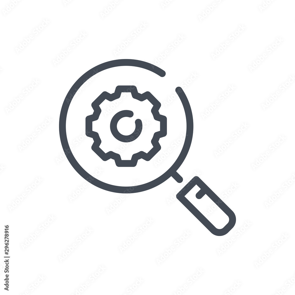 Business analysis line icon. Search Engine Optimization vector outline sign. Business analysis line icon. Search Engine Optimization vector outline sign.
