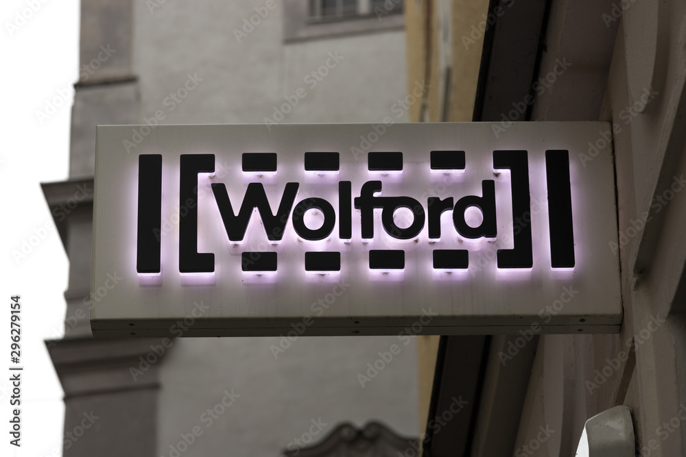 salzburg, salzburger land/austria - 09 10 19: wolford store sign in  salzburg austria Stock Photo | Adobe Stock